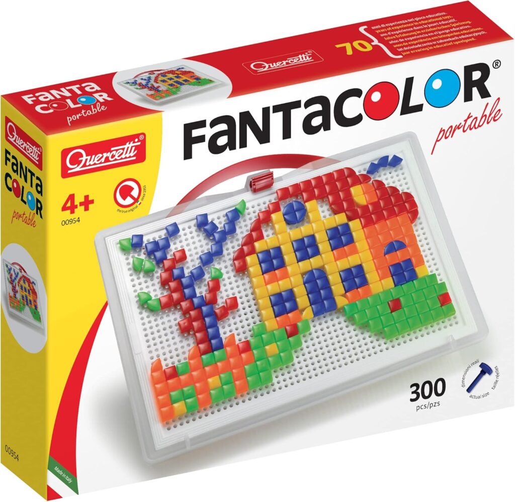 Quercetti Fantacolor Portable 300, Juego de Mosaicos