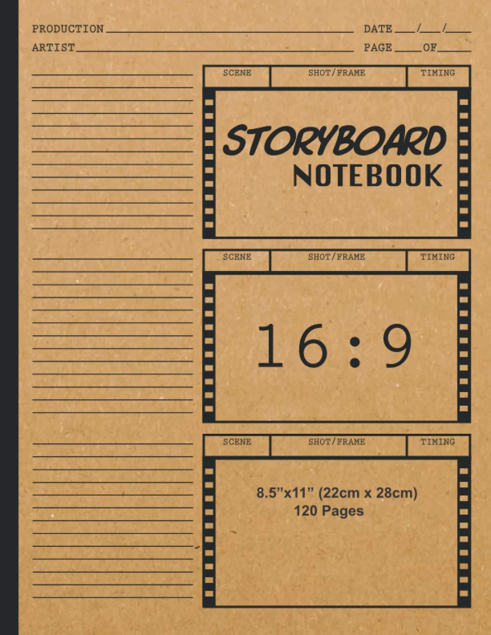 Storyboard Notebook 16:9 Blank Storybook