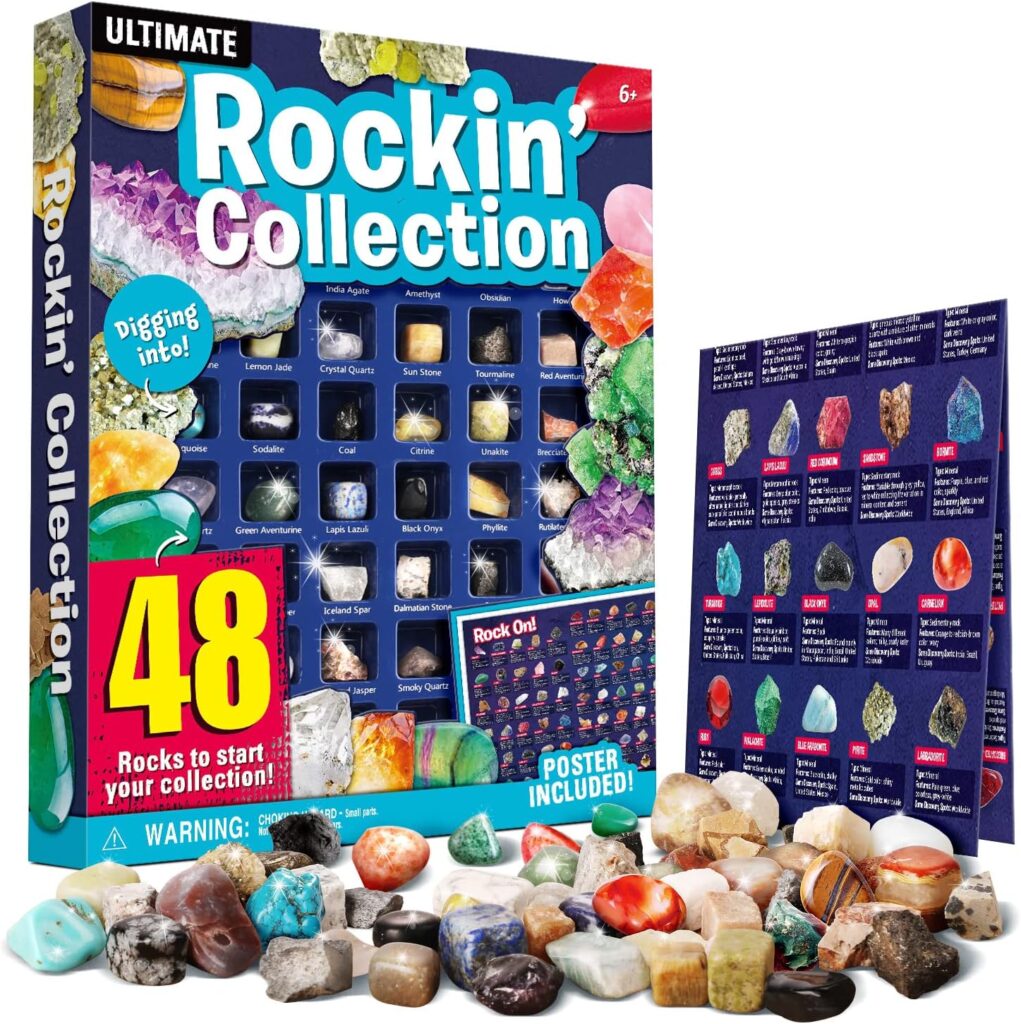 XXTOYS Kit de 48 Minerales y Piedras Preciosas