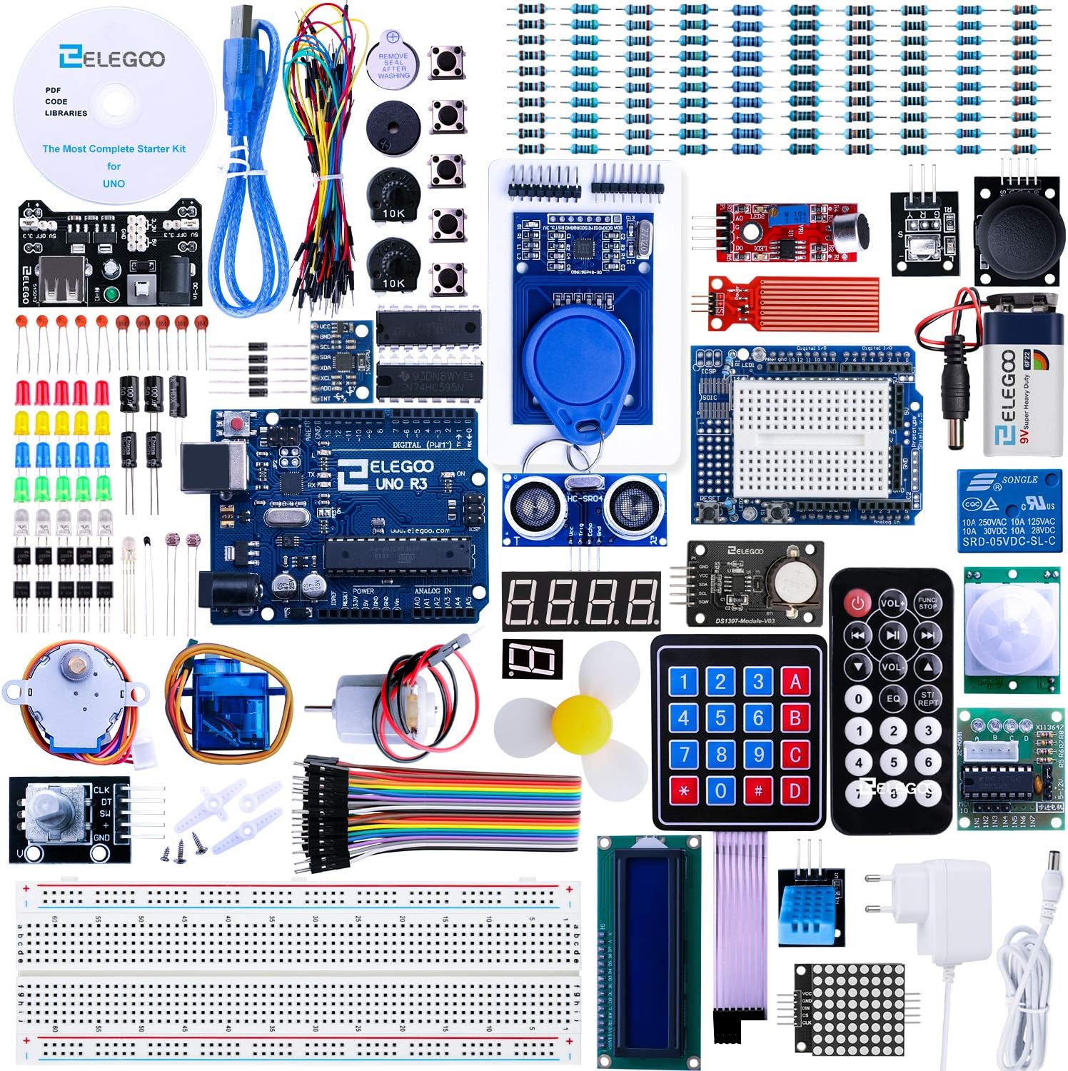 ELEGOO Conjunto Avanzado de Iniciación VIA Compatible con Arduino