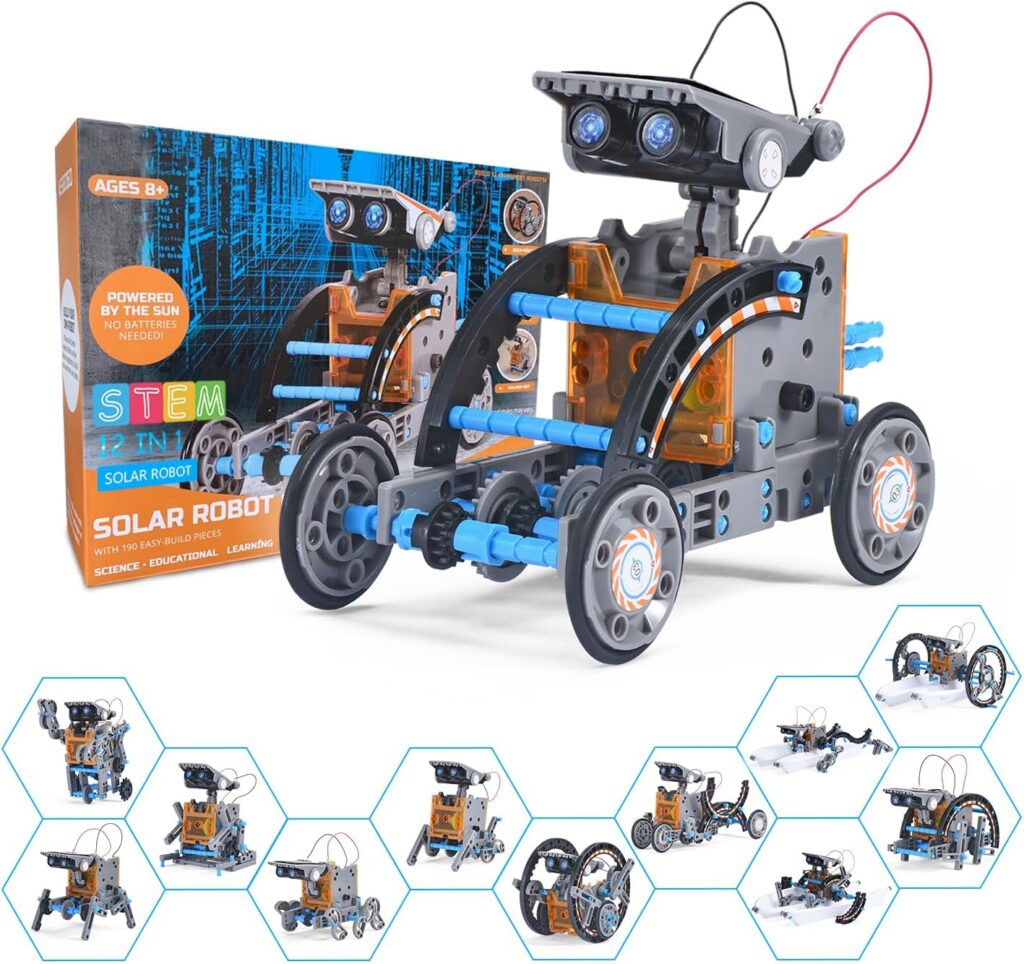 OMWay Robot Solar para Niños 7-9 Años, 12 en 1