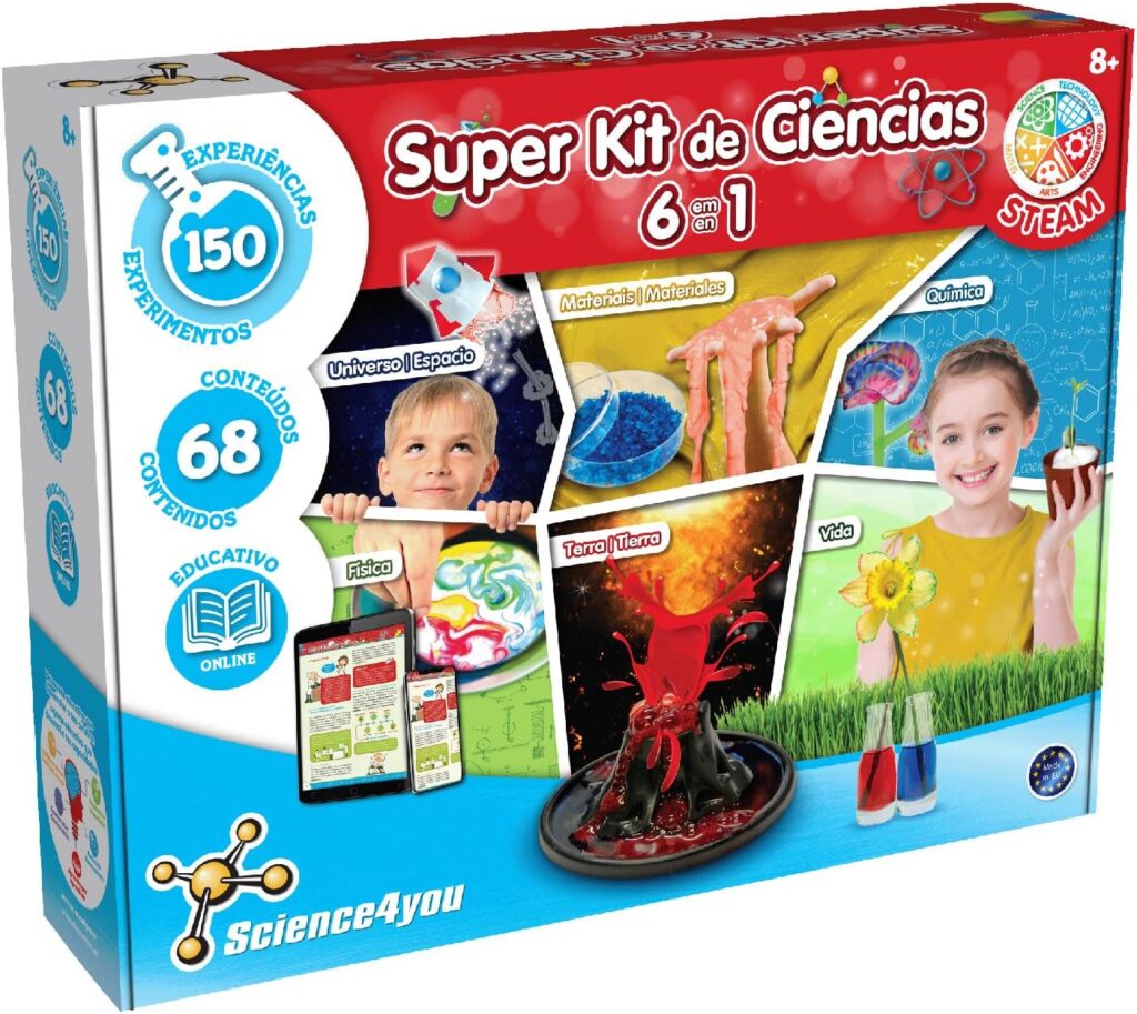 Science4you Súper Kit de Ciencias (6 en 1) 150 Experimentos