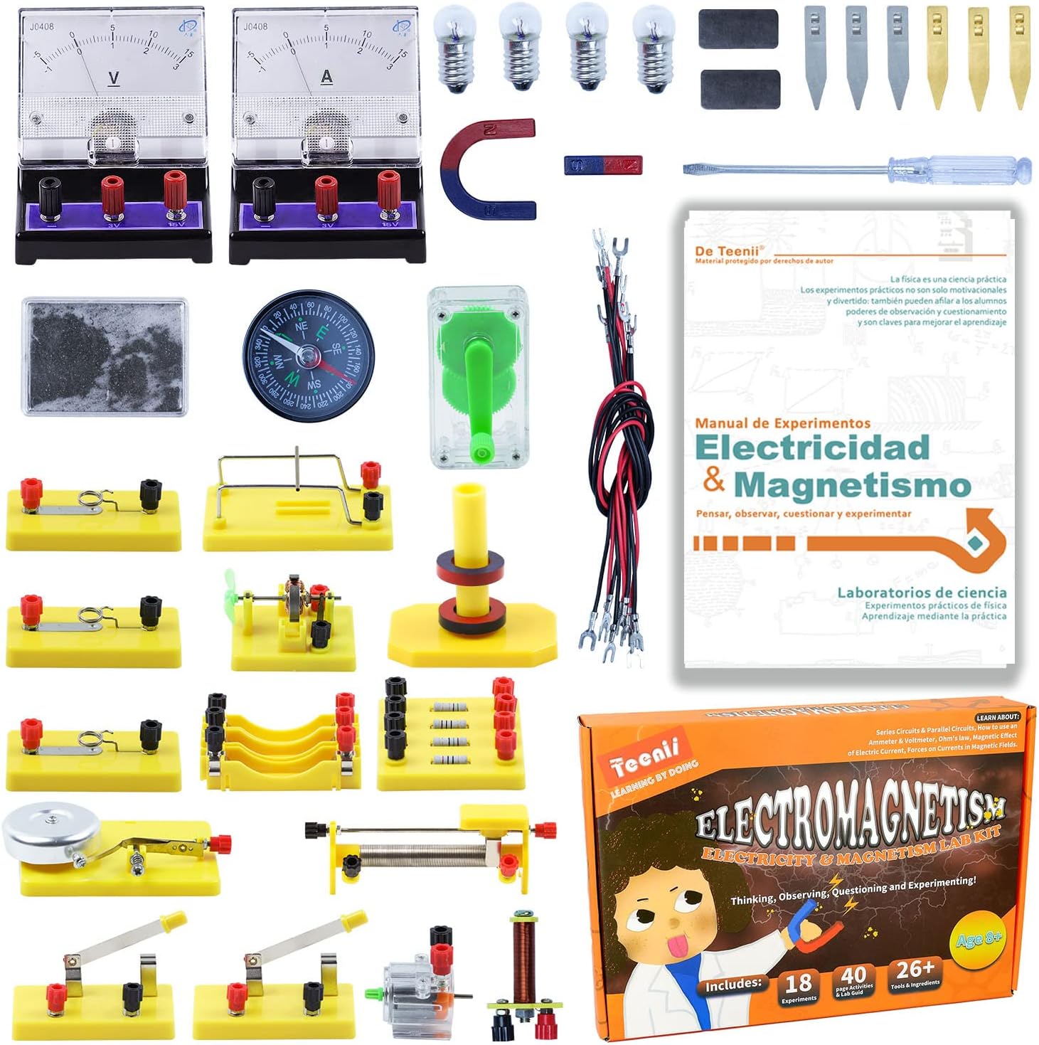 Teenii Kit de Experimentos Electricidad y Magnetísmo